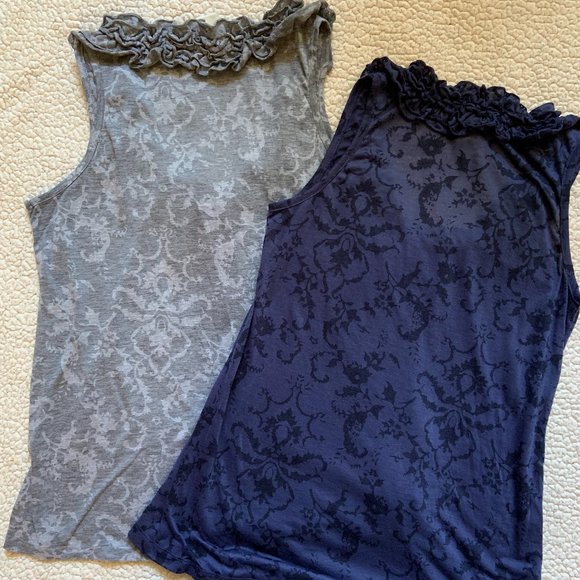 Ruffle Neckline Sleeveless Top - Set of 2 - Picture 5 of 5